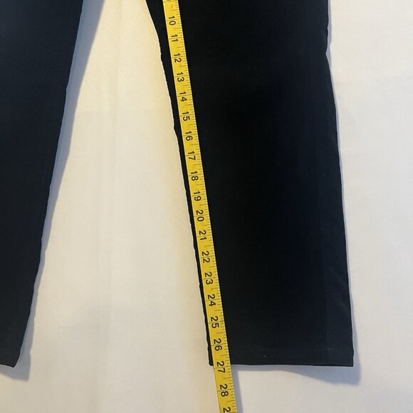 J McLaughlin Womens Velvet Jeans Black Size 12 Ankle Stretch High Rise Preppy - Picture 7 of 10